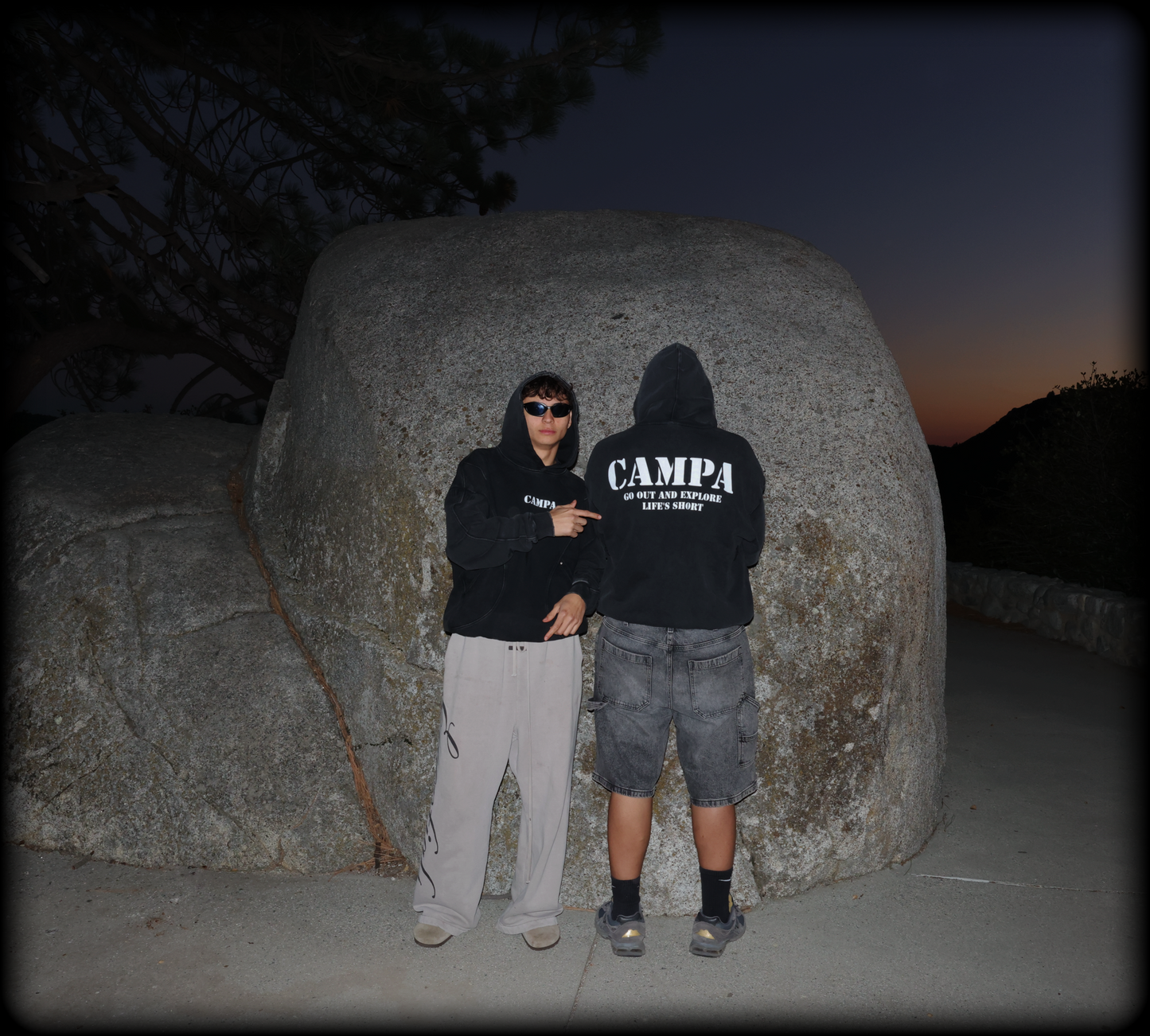 Criminal Snow Washed Distressed Panel Pocket
Hoodie